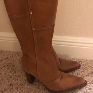 Donald J. Pliner - Suede brown boots under knee